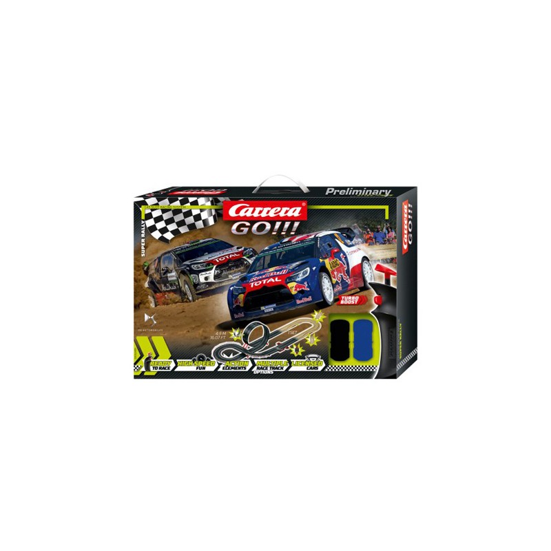 Circuit voitures Carrera GO!!! Coffret Super Rally 62495