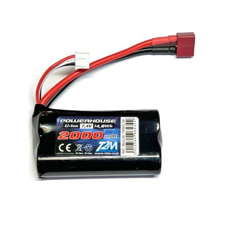 Batterie 7,4v 2000mAh Li-Ion pour T2M Pirate Buster ET MTX HOBBYTECH